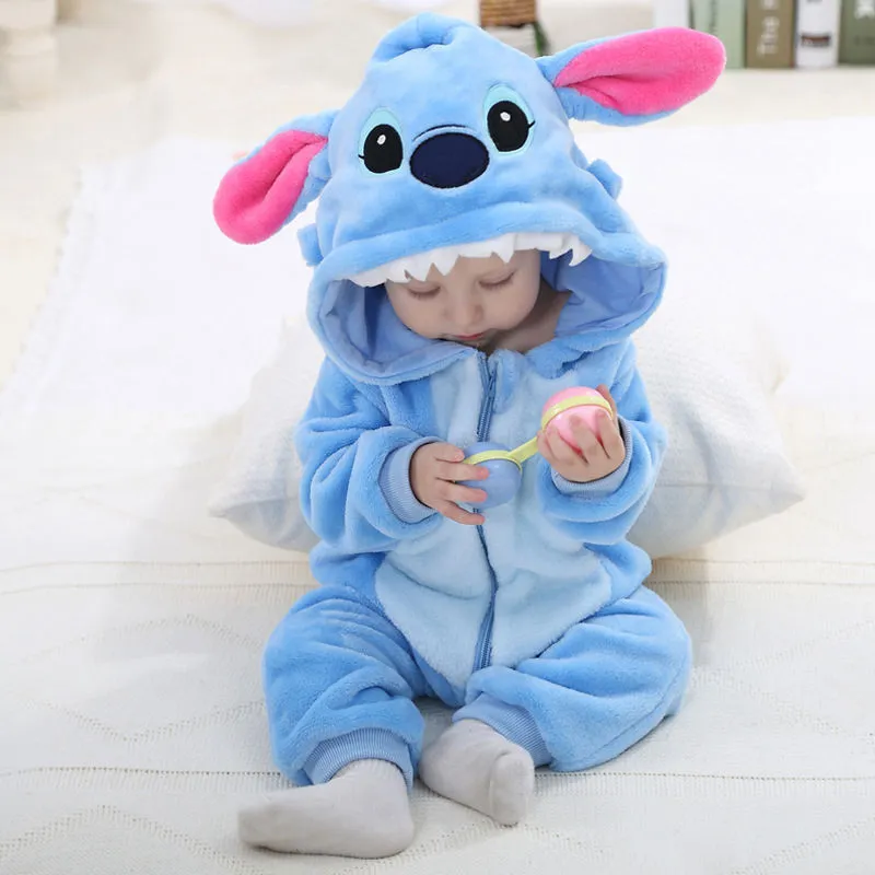 Acquista 0-3 anni Baby Animals Cosplay Kigurumis Tutina per bambini Anime  Cartoon Simpatico pigiama per bambini