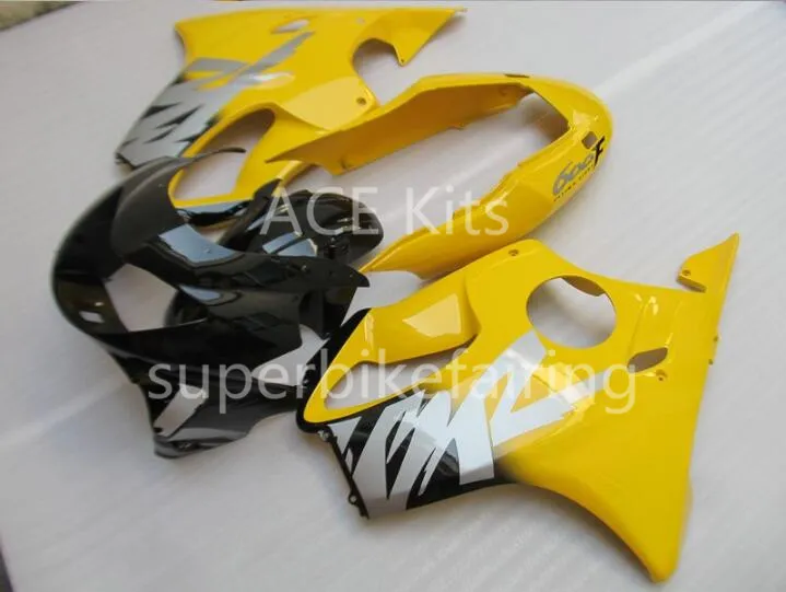 3 brindes para honda cbr600f4 99 00 cbr 600f4 cbr600 1999 2000 abs motocicleta carenagem amarelo preto aa31t