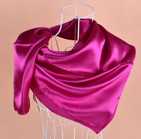 Solid Satin Royan Silk Hidżabs Kwadratowy szalik, Szaliki Neckscarf 90 * 90cm / partia # 2086