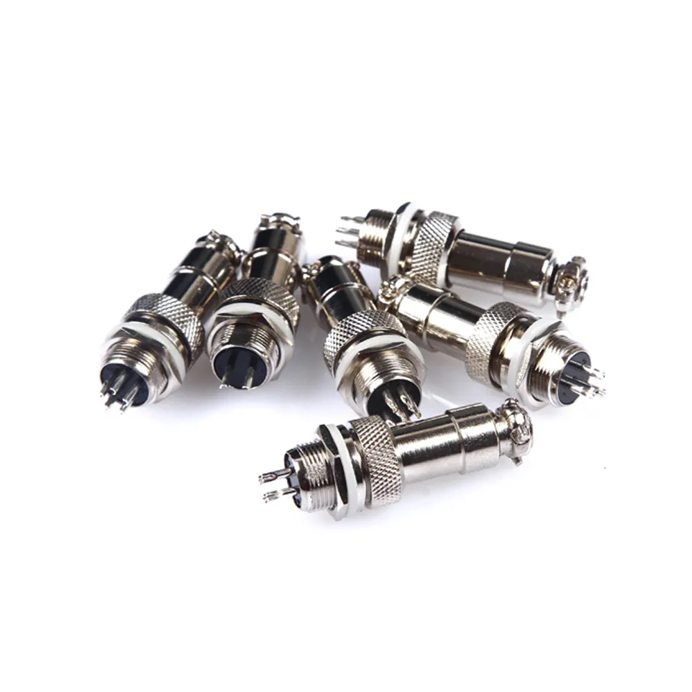 /kits 2 PIN 12mm GX12-2 Screw Aviation Connector Plug The aviation plug Cable connector Regular plug and socket