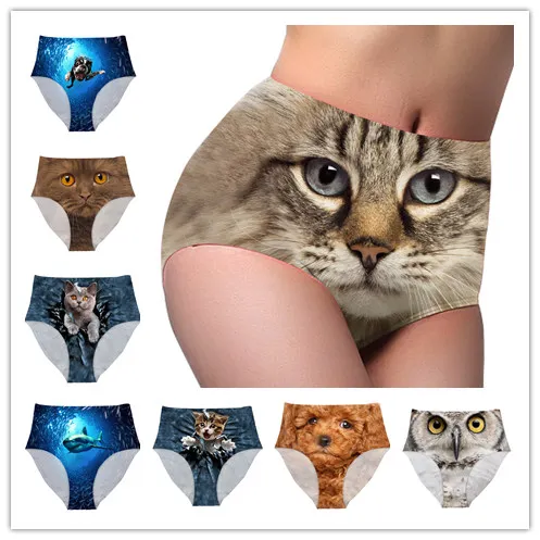 2017 New Sexy Printing Seamless Panty 3D Cute Animals Womens Underwear Cat  Panties Ladies Fashion Womens Briefs Wholesale New High Quality From  A012991, $4.29