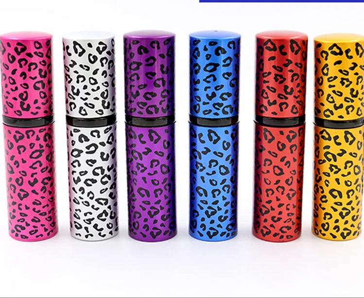 Leopard Mini Refillable Atomizer Aluminum Pump Glass Empty Spray Bottle Tube For Perfume Essential Oil With metal Sprayer