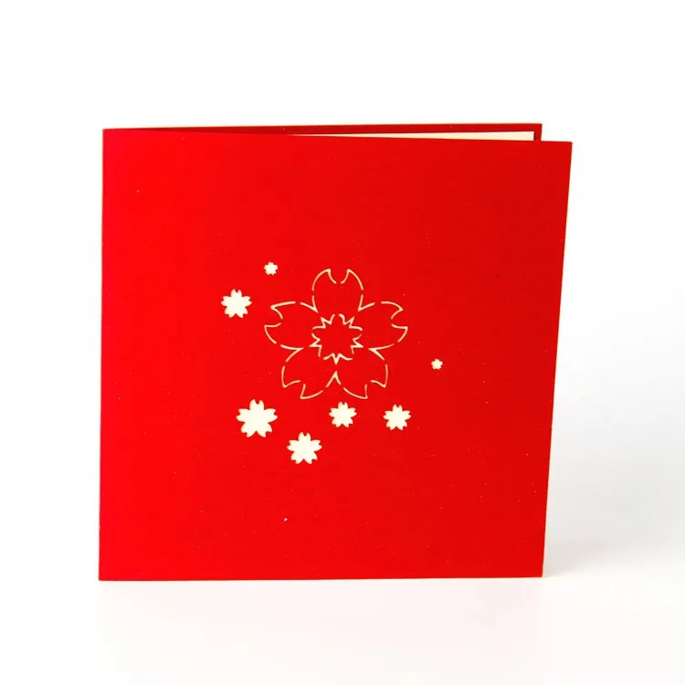사랑 초대 카드 창조적 인 수제 키리 가미 종이 접기 3D 인사말 카드 결혼식 축제 파티 용품