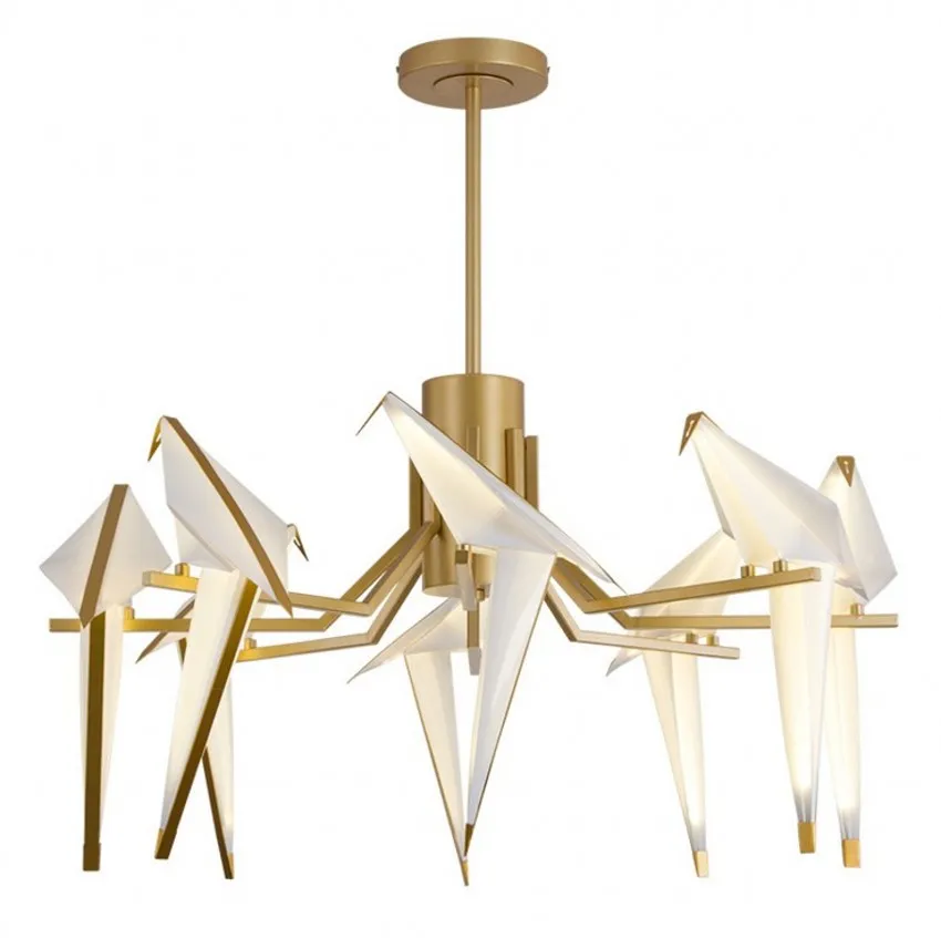 Moderne kreative Vogel-Droplight-Wohnzimmer-Restaurant-Bar-Persönlichkeit, Papercranes-Schlafzimmerlampen und Laternen von Lampen und Laternen kostenlos shi