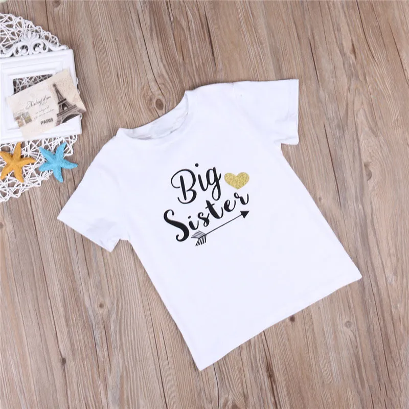 Heiße Familie Passende Outfits Baby Jungen Strampler Kleiner Junge Strampler Overall Body Große Schwester T-shirt Sommer Kinder Kleidung Baumwolle baby Kleidung