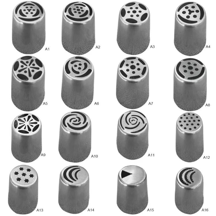 NEW Russian DIY Pastry Cake Icing Piping Decorating Nozzles Tips Baking Tool E00270 BARD