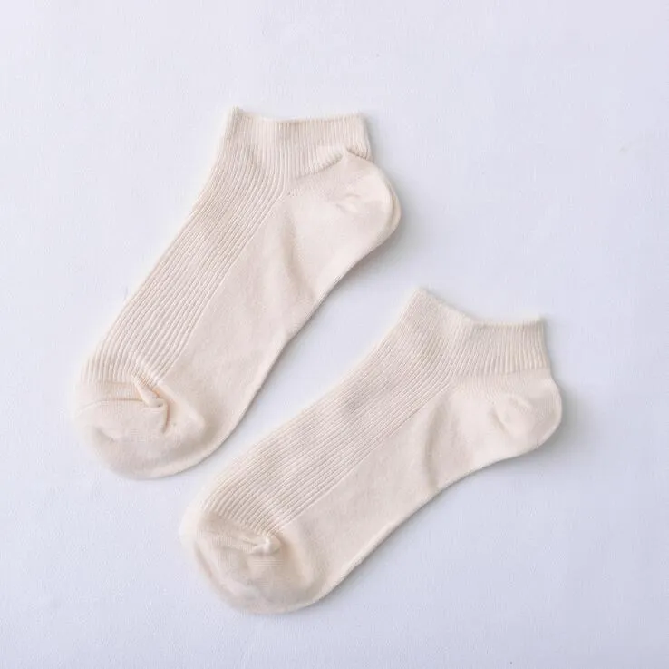 Sprzedaż Solidne Kolory Pionowe Cukierki Kolory Bawełna Skarpety damskie Hosiery Podwójne Igły Świeże Sweet Damska Sock LW005