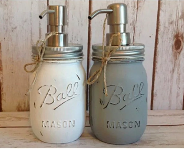 100 zestawów DIY Mason Jar Soap Dispenser Dispenser Did and Collar do pompy płynnej płynu Mason