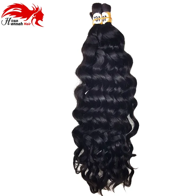 Cheveux en vrac humain pour traiter sans attachement Afro mongol et tresses crochet bouclées profondes non traitées