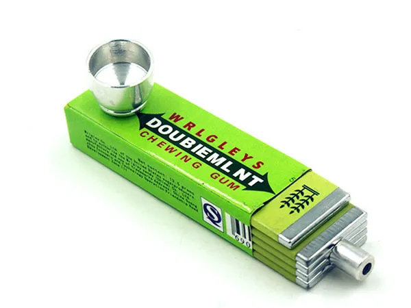 Pipes à fumer Pipe en métal 83mm Chewing Gum Style Portable Pipes de narguilé de haute qualité Heady