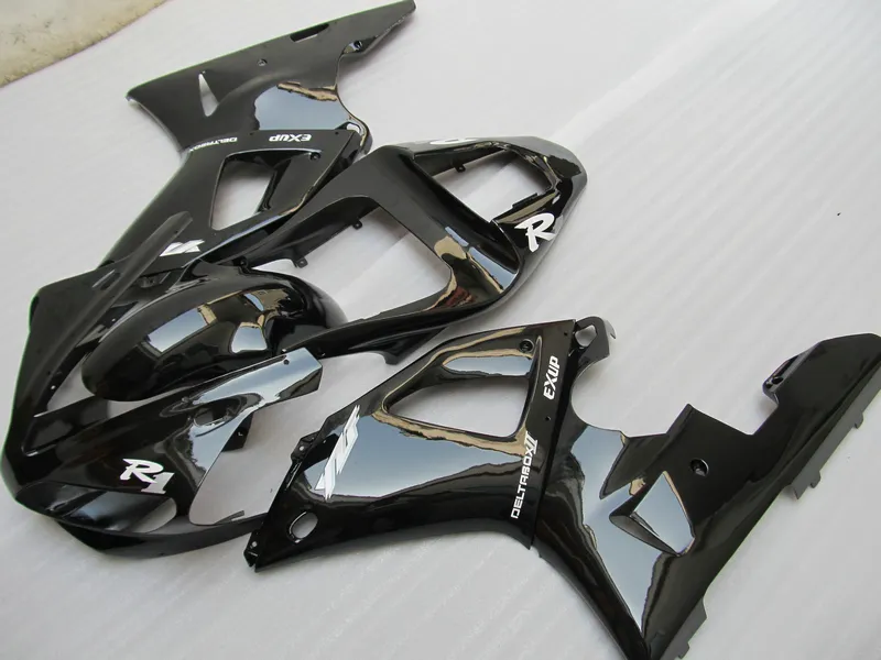 OT07 YZFR1 00 Yamaha YZF R1 2000 2001 parlak siyah grenaj için sıcak satış Fairing kiti