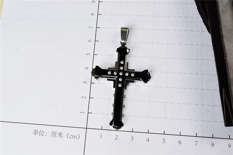 ZN*Classique La mode Croix Pendentif Acier au titane Hommes Femme