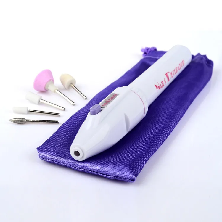 Profesjonalny elektryczny manicure Nail Art Drill Wiertarka, Sztuka Salon Manicure Narzędzie Pen, 5bits / Set Polish Feet Care Product J1718