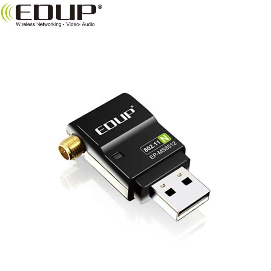 EDUP EP-MS8512 Adattatore wifi USB wireless TV ad alta definizione da 300 Mbps / Scheda di rete / Dongle con antenna 6dBi Realtek8191SU 20 pz / lotto DHL libero