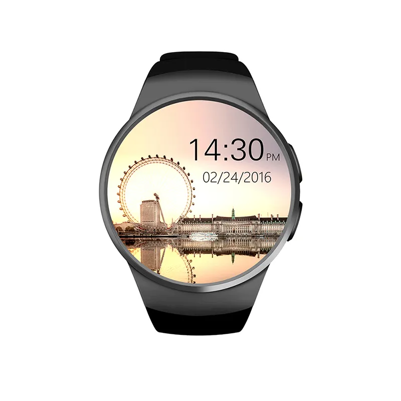 KW18 Smart Bluetooth Watch Fully Rounded Android/IOS Reloj Inteligente SIM Card Heart Rate Monitor Watch Clock Mic Anti lost