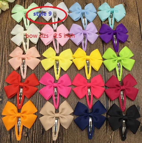 10 stili disponibili 60 pezzi / REGALO DI NATALE! Hair Bows Boutique Girls Baby Grosgrain Ribbon Alligator Clip Mix. Clip capelli bambini! Accessori capelli