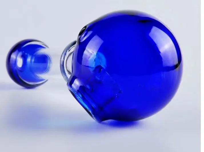 Tête de bulle de forme ronde bicolore, bangs en verre en gros, pipe à eau en verre, narguilé, accessoires pour fumeurs,