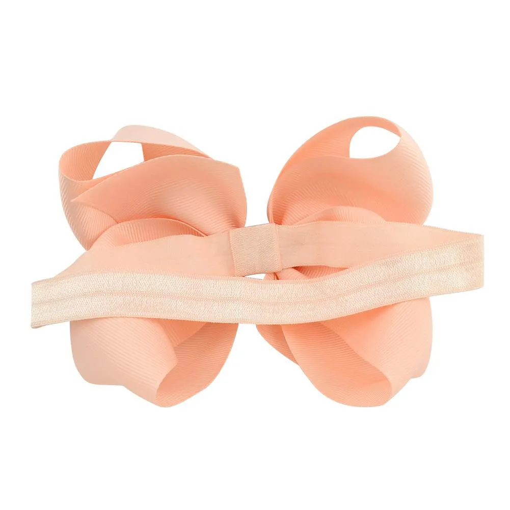 ruban entier Bébé filles gros arc bandeaux 6 pouces gros-grain ruban boutique arcs fleurs bandeau infantile enfant en bas âge élastique cheveuxba9031780