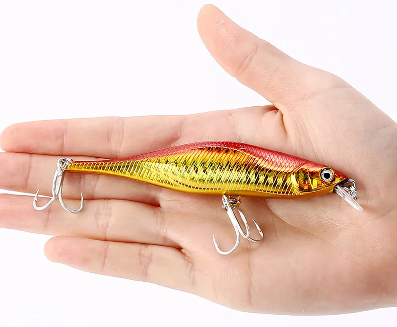 Alice mouth Slow Sinking Channeling Artificial Plastic Fishing Lures 10.5cm 11g Siamese wire skeleton super strong Bait289z