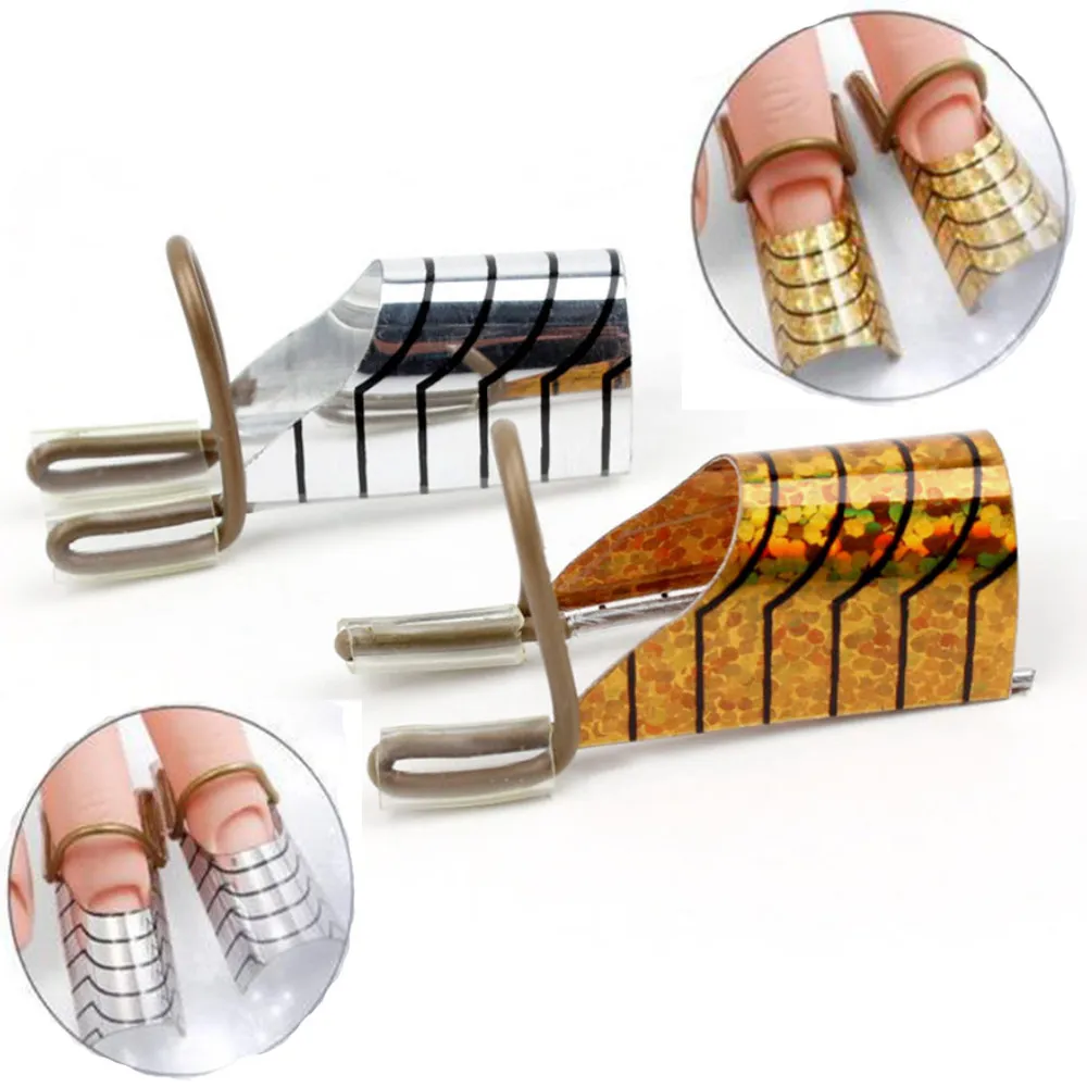 Vente en gros - 5pcs / set Nail Art Acrylique Cristal Conseils D'extension De Construction Forme Réglable Réutilisable Ongle Builder Guide Manucure Pour Les Femmes