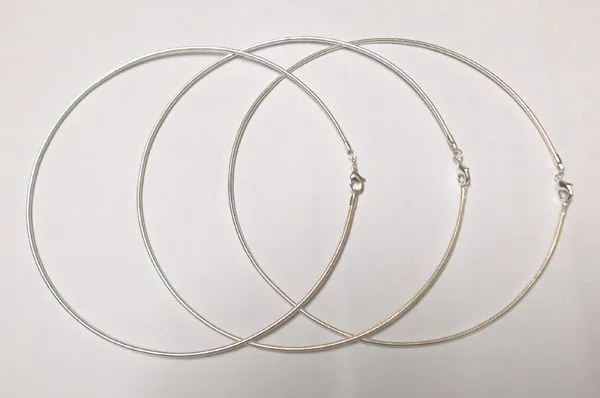 10pcs/lot Silver Plated Chokers Necklace Cord Wire For DIY Craft Jewelry Gift 18inch W20