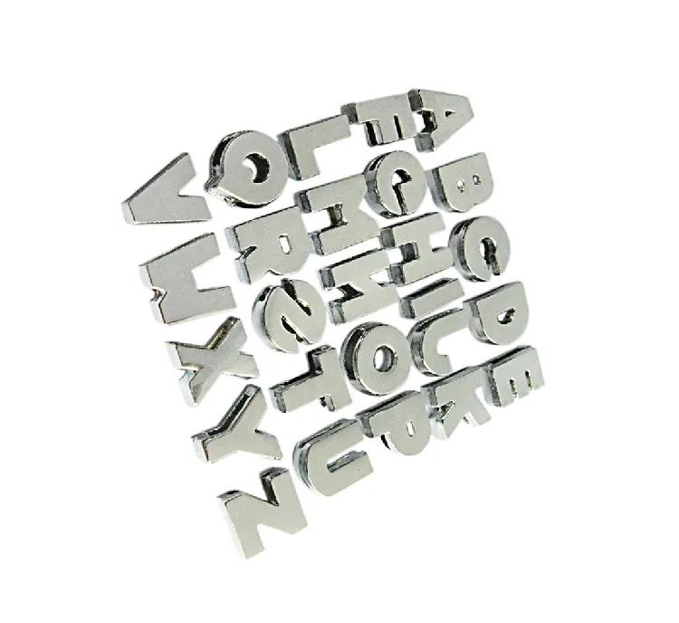 Letra de charme de 8 mm /lote a-z slide de cor de prata cromada simples ajuste de charme de diy fit for 8mm de pulseira de couro keychains196g