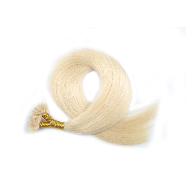 wholesale pure indian remy virgin human hair U tip/nail tip hair #60 1g/strand 100 strands /Platinum blonde hair