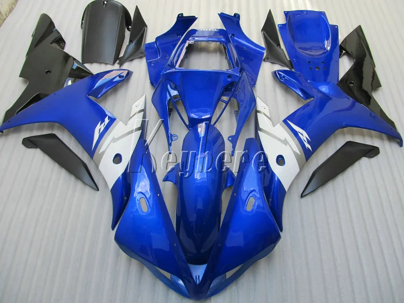 Kit de carénage de 7 cadeaux gratuits pour Yamaha YZF R1 02 03 ensemble de carénages de carrosserie bleu noir YZF R1 2002 2003 OI26