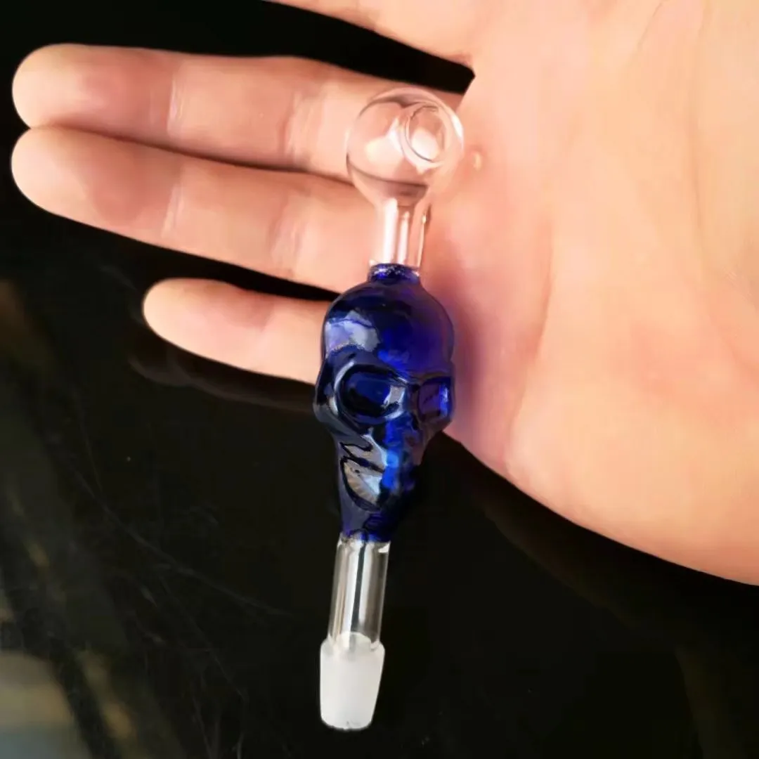 2016 spécial crâne verre Bongs brûleur à mazout concentré tuyaux à main Portable vapeur plate-forme Bongs accessoires SW05