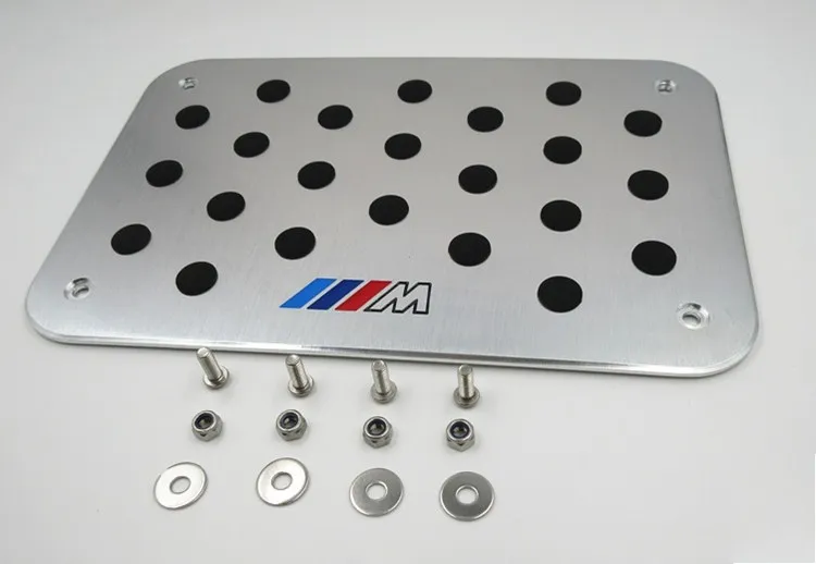 För BMW M3 M5 Z4 X5X6 F10 F30 E46 E52 E60 E70 E87 E90 1 2 3 4 5 6 7 Series Universal golvmattor Mattor Pedal Pads Footrest Plate9807391