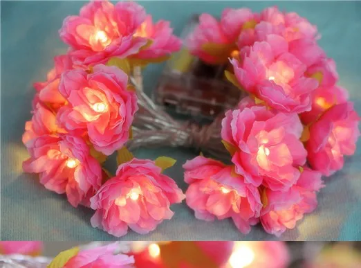 20 LEDs Floral Weihnachtsbeleuchtung Indoor Garland String Beleuchtung Aladin Romantic Lights Kette Hochzeitsdekoration Batteriebetrieben