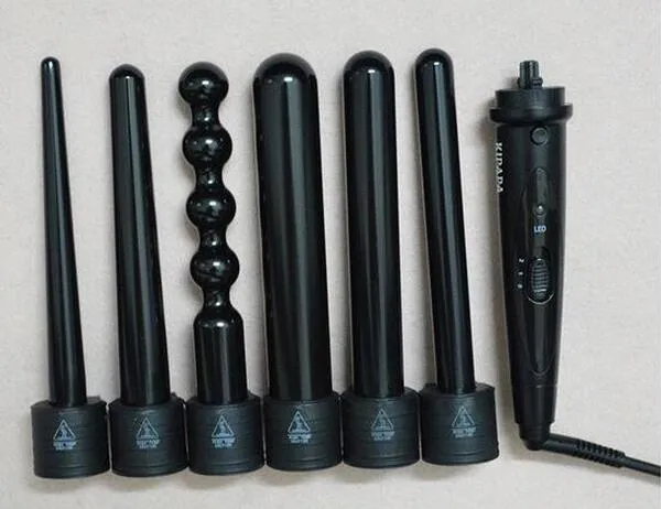 6 in 1 Krultang Set Curling Wand Spiraal Elektrische Krultang Machine Conische Kalebas Vormige Verwisselbare Vat 9MM32MM8354813