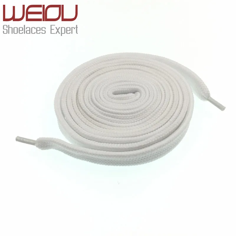 Weiou Fashion New Sneaker Coloured Trainer Laces Crazy Athletic FAT White Designer flat shoelaces wide boot laces strings 120cm2142