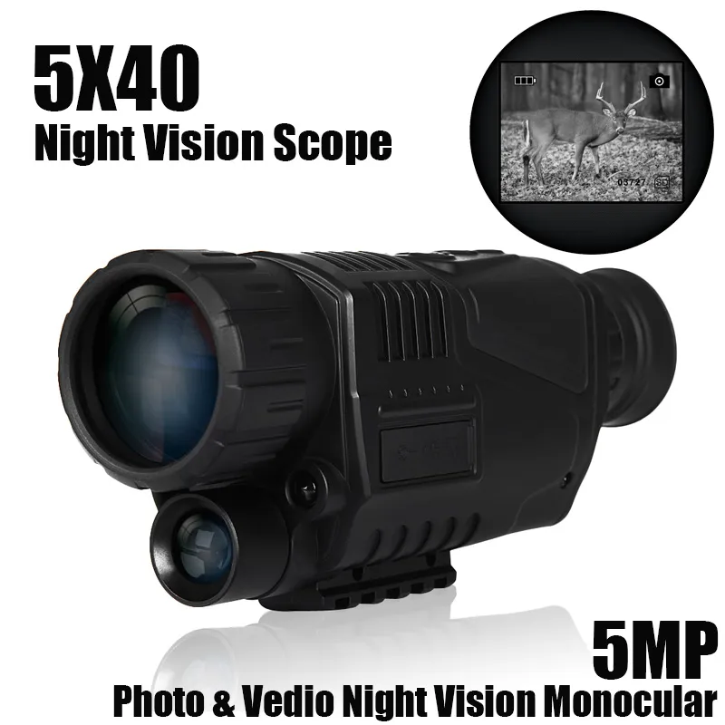 Digital 5x40 5mp Night Vision Telescope Hunting Night Vision Monocular 5 Mega Pixels Rifle Scope