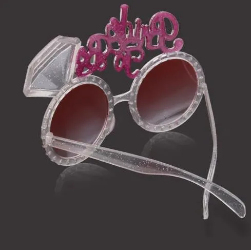 Brud att vara glasögon Hennatt enstaka parti tillbehör Fancy klänning kreativ nyhet bling rosa solglasögon bröllopshändelse gynnar gif7154947