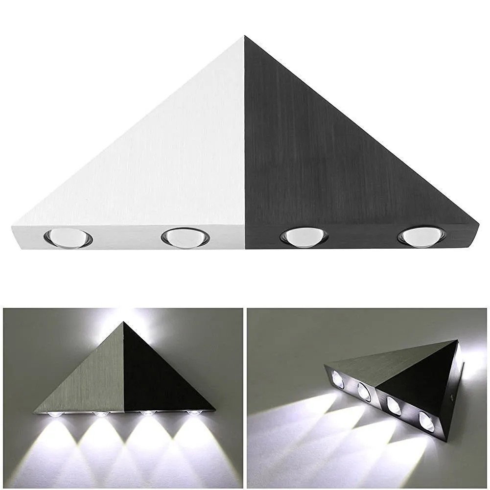 DHgate Modern Triangle LED Wall Sconce Light Fixture 5W Aluminum Decorative Lighting for Indoor Hallway Up Down Lamp Spot Lights Lighting