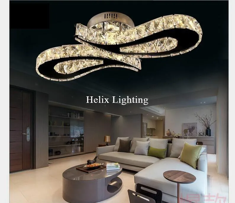 2017 Newly L620mm LED Crystal Ceiling Light For Living Room luminaria LED Ceiling Lamp Fixture For Bedroom AC 100% Guaranteed