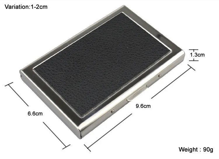 de aço inoxidável cartão de cartão de crédito cartão caixa de armazenamento de metal criativo cartão bancário simples