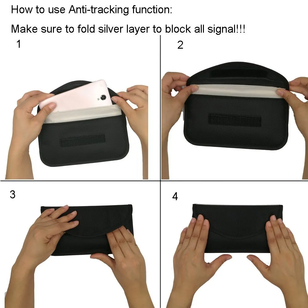 최신 안티 방사선 가방 Anti-tracking 파우치 Anti-spying 케이스 GPS RFID 지갑 iphone 고품질을위한 이동할 수있는 세포 전화 카드 덮개 포켓