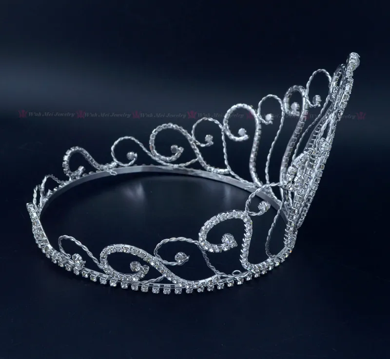 Large Full Pretty Crowns For Pageant Contest Crown Auatrian Rhinestone Crystal Hair Accessories For Party Show 024323316