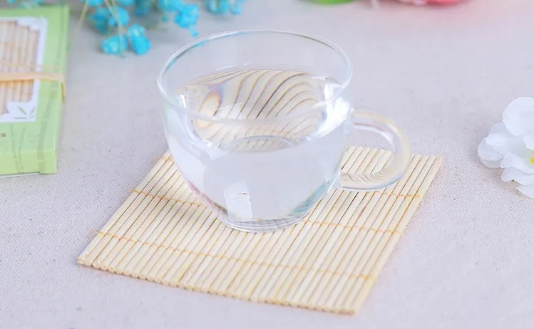 Free Shipping! 200pcs=50sets/lot,Wedding Favors Beach Wedding Favors Good Luck Bamboo Coasters,Bamboo glass coaster party favors