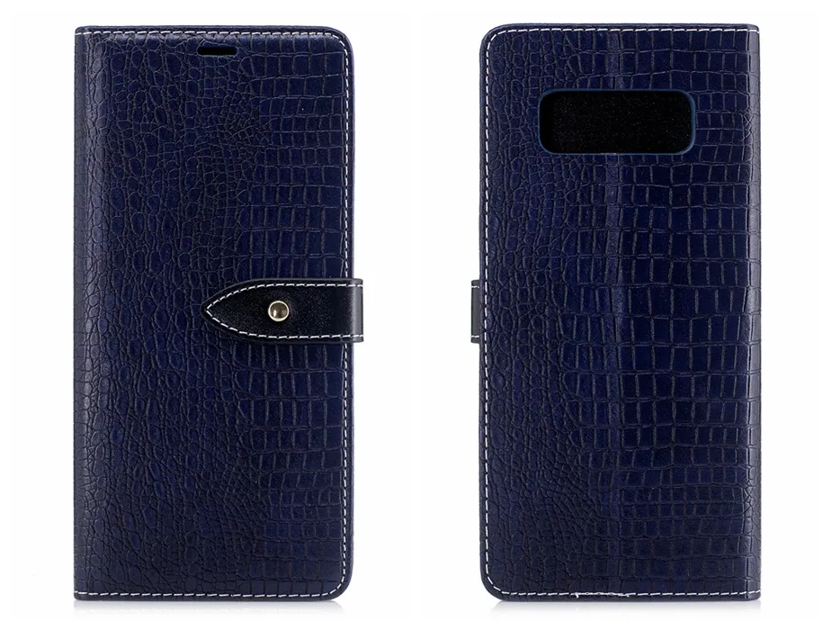 Housse à rabat pour Samsung Galaxy Note 8 étui en cuir de luxe en cuir d'alligator peau de Crocodile pour Samsung Note 8 Note8 étui