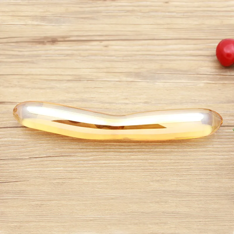 175x24 mm Golden Glass Sex Toys Adult Crystal femelle pyrex épais cristal Dildo4053481