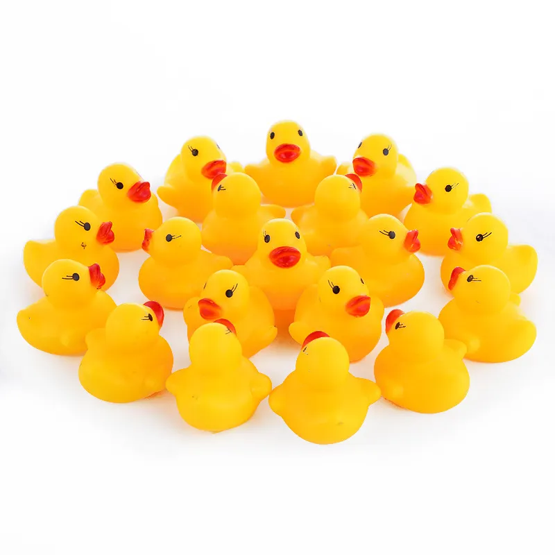 Baby Bath Water Toy toys Sounds Mini Yellow Rubber Ducks Kids Bathe Children Swiming Beach Gifts