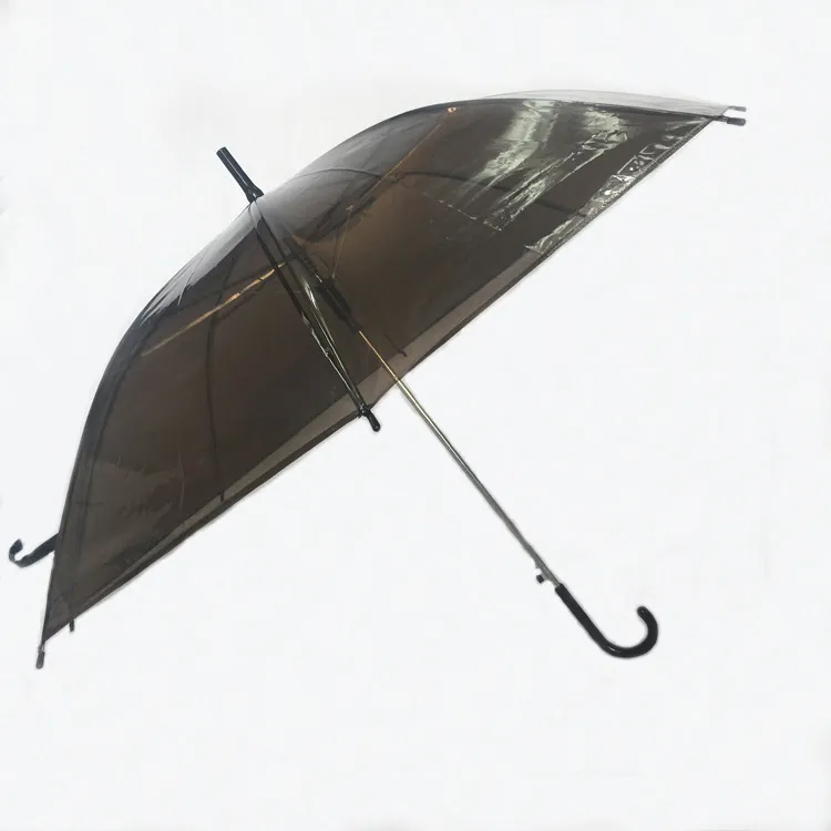 FedEx DHL 무료 배 투명 우산 맑은 PVC 우산 롱 핸들 우산 방수 6 색