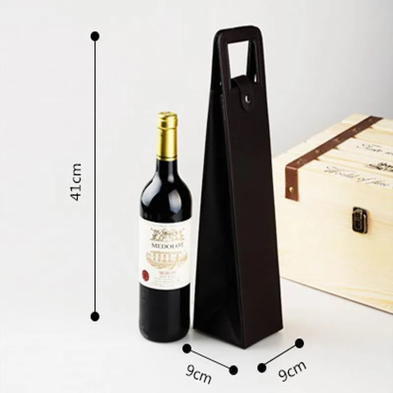 Fast shipping Receive Wine bags of wine packaging gift boxes Red wine only leather box random color