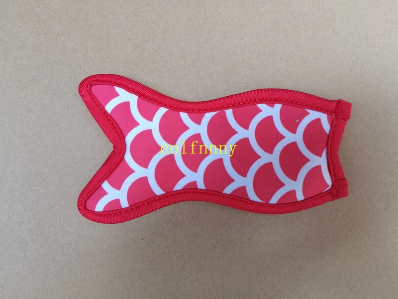 50 pz/lotto Sirena di Pesce Supporti In Neoprene Maniche di Ghiaccio Supporti Congelatore 16x8.5 cm I Bambini Estate Utensili Da Cucina