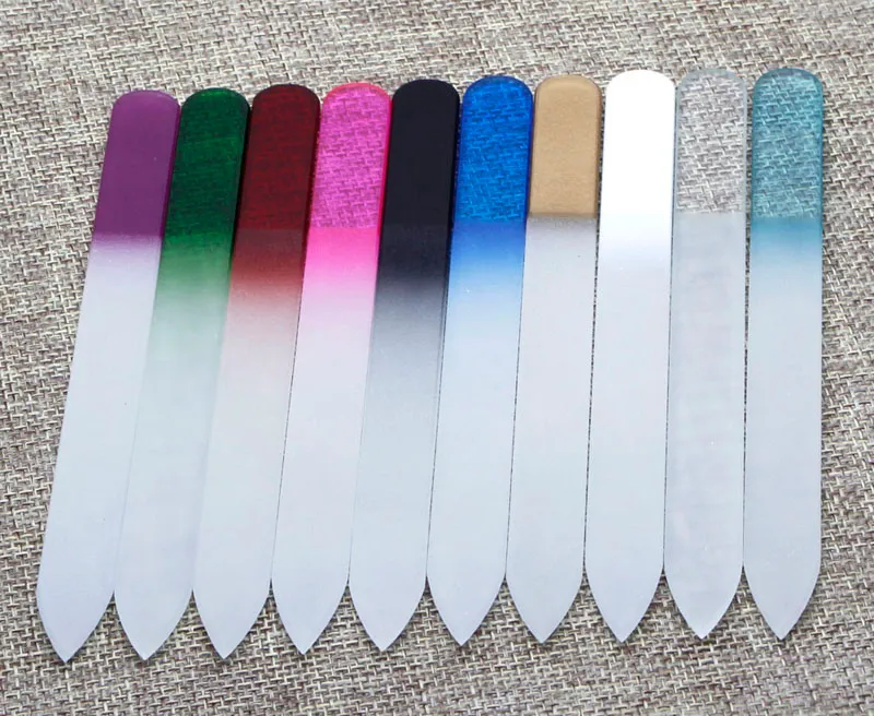 Clavo de cristal Limas de Cristal Uñas Cuidado del archivo 5.5" / 14cm 10 colores disponibles NF014 ENVÍO GRATIS