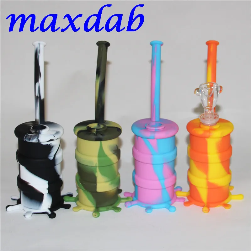 Wholesale Silicone Bongs With Glass Accessory Unbreakable Hookah Silicone Water Pipes For Smoking silicone oil rig