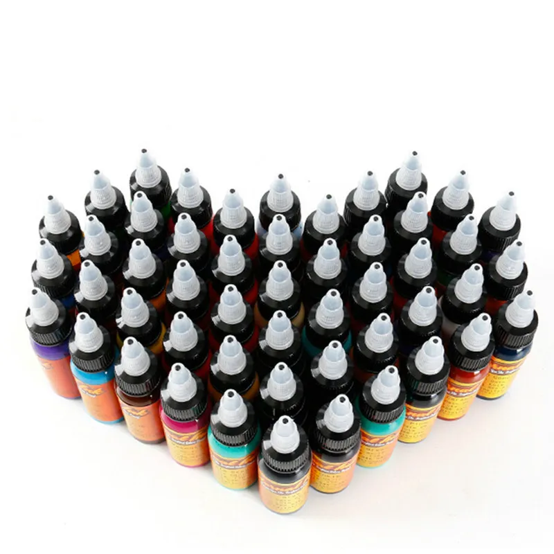 50 colors tattoo ink set permanent makeup art pigment 30ml tattoo paint for eyebrow eyeliner lip body